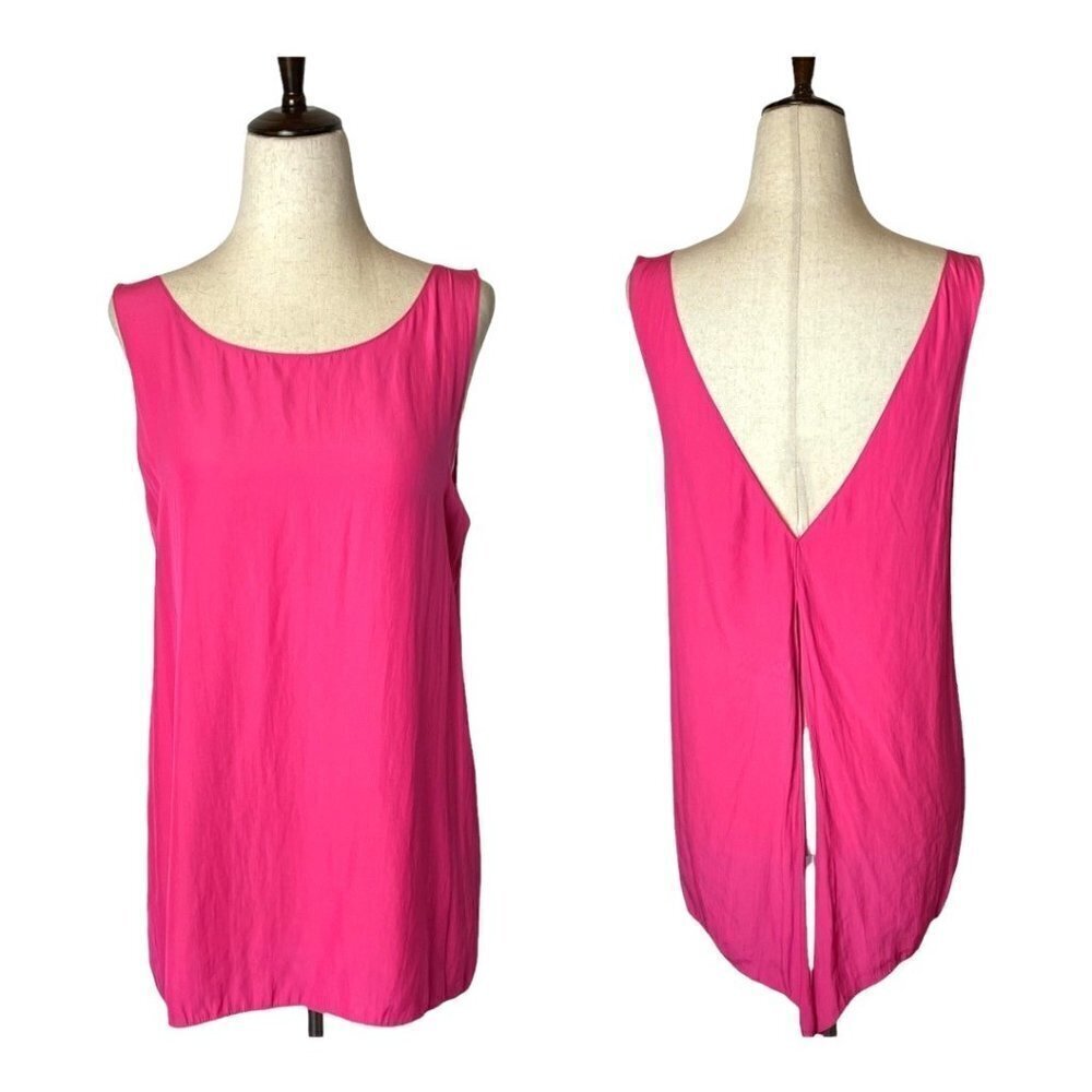 Ramy Brook Pink Sleeveless River Open Back Blouse Size S